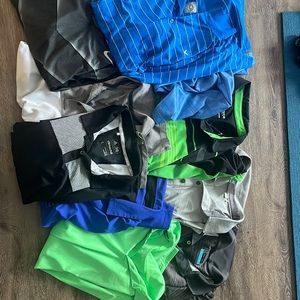 10 golf shirts.  9L 1xl. Mix of Nike, adidas, callaway, puma, pga tour, sun ice